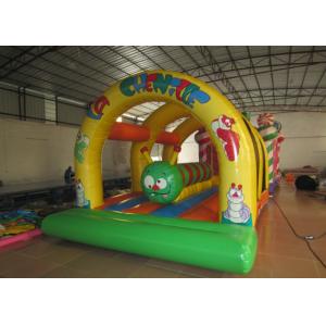 Kids inflatable bounce house with caterpillar inside hot arch modeling inflatable jump house