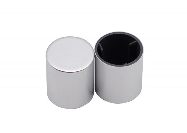 Silver Matte Aluminum Perfume Bottle Caps With Raised Inner PE Part