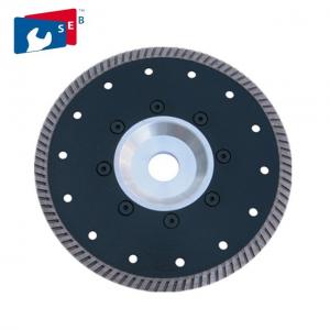 Marble Concrete Granite Diamond Saw Tools , Diamond Cutting Saw Blade With Flange