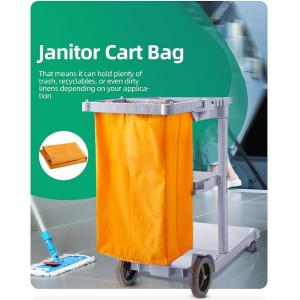 Replacement Janitorial Cart Bag, High Capacity Thickened Housekeeping Commercial Janitorial Cleaning Cart Bag