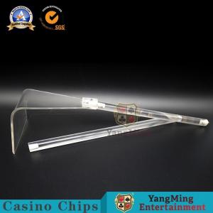 Baccarat Transparent 2 Section Chips Code Receiver Retractable Thickened Acrylic Ceramic Chips Rake Plastic Handle