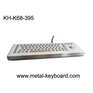 China Standalone Stainless Steel Ruggedized Keyboard , Industrial Desktop Keyboard with Trackball supplier