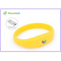 China Yellow Wristband Pvc Usb Flash Drive 2-64G Usb 2.0 Stick Usb Flash Memory Drive on sale