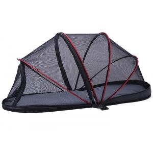 Ventilation Nylon Mesh Cozy Waterproof Dog Tent Black Cute Pet Supplies 40X41X82cm