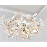 China Creative Ceramic Ginkgo Leaf Chandelier Ceiling Light Adjusted Hanging Wire on sale