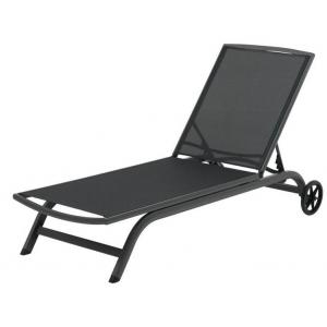 KD Aluminum Sun Lounger Textilene Breathable Sun Bed With Wheels