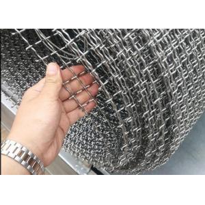 Locked Crimped Ss 304 Wire Mesh 40 Micron , 0.8mm-12.7mm Architectural Mesh Screen