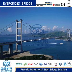 Composite Bridge Steel Cable Suspension Bridges Big Loading Capacity