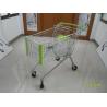 China 4 Wheel Supermarket Shopping Trolley Cart With 5 Inch Casters 150L wholesale