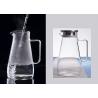 304 Stainless Steel Lid Clear Glass Water Pitcher , Hot Water Glass Pitcher