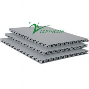 China Grey Corrugated Plastic Panels 4x8 Polypropylene Honeycomb Panels supplier