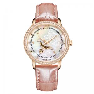 China 2019 New Automatic Mechanical Watch Women Watch Fashion Leather Strap watch wholesale