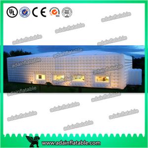 0.9mm Pvc Tarpaulin Green Large Inflatable Tent For Family Outdoor Wedding Events