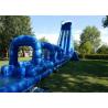 Single Lane Air Bouncy Water Slide , Inflatable Lake Slide Slippery Adventurous