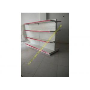 China Supermarket Merchandise Metal Gondola Display Floor Stand / Pegboard Shelving supplier