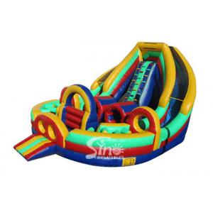 China Outdoor Commercial Grade Kids Big Inflatable Obstacle With Double Slide Fit For Inflatable Rental supplier