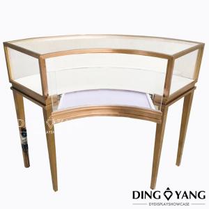 China Custom Curved Stain Steel Jewellery Shop Display Counters supplier