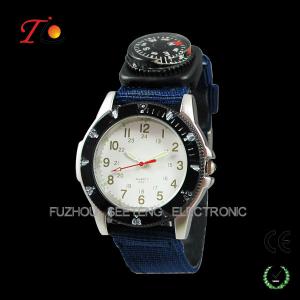 Charming nylon military watch with compass much suitable for outdoor enthusiasts and young men