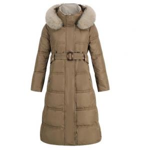 China Custom Clothing Factory China Women'S Slim Down Jacket Long Winter Coat Hooded Puffer Jacket supplier