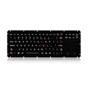 Ruggedized Silicone Industrial Keyboard Backlight Waterproof Keyboard With Touchpad