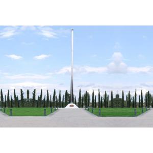 China High Precision Stainless Steel Flag Pole With 360 Degree Downwind Ball Crown Technology supplier