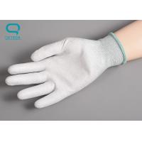 China Clean Room Anti Static Gloves For Electrostatic Discharge ESD PU Palm Glove on sale