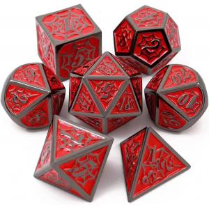 Spider -Man Solid Metal Polyhedral Dice Set DND RPG Luxury Style