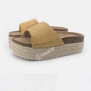 China Slip Resistant EVA Wedge Sandal , 35EU Open Toe Slide Sandals supplier