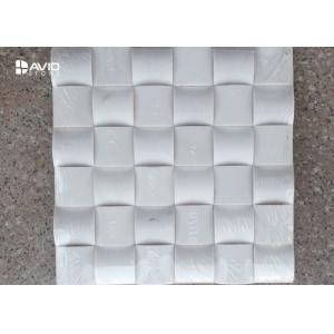 Yugoslavia White Marble Mosaic Tile For Wall / Floor Decoration 36 Pcs Sheet