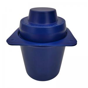 China Recyclable Clamshell Plastic Packaging Round Blue Clamshell Plastic Box supplier