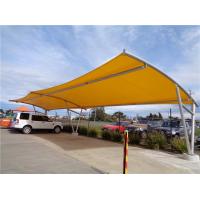 China Flexibility Installation Steel Tensile Shade Structures Membrane PVDF Car Parking Shade on sale