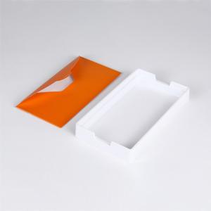 Foldable White Orange Cardboard Gift Packaging Box Eco Friendly
