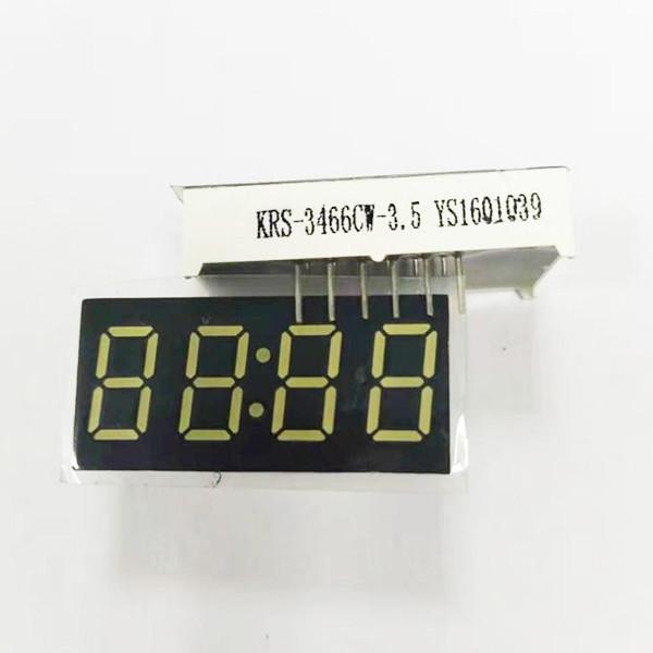 4 Digits 7 Segment Mini Led Clock Display 0.36 Inch Anode White