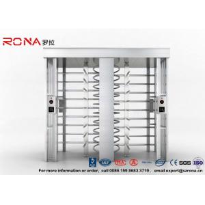 Security Controlled Full height Turnstile Security Gates Rapid Identification with Double Door with RFID Card