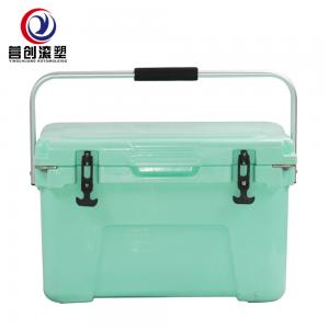 China Customized Rotomolded Cooler Box In Green UV Resistant With Handle supplier