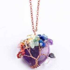 Release Anxiety Chakra Tree Necklace Pendant 1.96*1.57inch/5*4cm