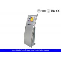 Customizable Information Touch Screen Kiosk Stand With Two Stainless Steel Poles