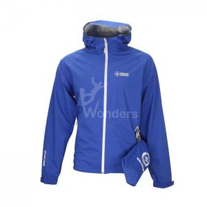 Mens Waterproof Lightweight Rain Jacket With Packable Pocket