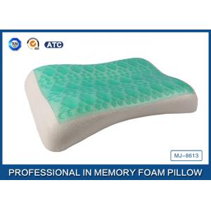 China Wave Contour Shape Cooling Gel Memory Foam Pillow For Adults Good Sleep supplier