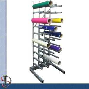China 40 vinyl roll display rack / metal display stand /  Roll display rack with casters / Tooling display stand supplier