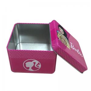 China Promotional Metal Square Tin Box Watch Gift Tin Packaging Containers CMYK Printed Square Metal Boxes supplier