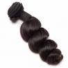 China Loose Wave Curly Human Hair Weave Bundles Silk Soft With Thick Full Ends wholesale