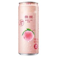 China 330ml White Peach Flavor Custom Cylindrical Cocktail Cans Logo Printed 3%ALC/VOL Alcoholic Beverage Canning on sale