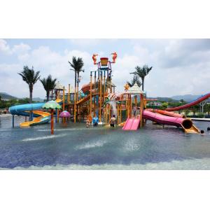 Custom Fiberglass Water Park Equipments, Gaint Aqua Pool Playground for Water Park