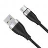 China Nylon 3.3FT Black 480Mbps Micro Data USB Cable For Mobile Phone wholesale