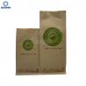 China Aluminum Foil Block Bottom Valve 12Oz Kraft Paper Coffee Bags wholesale