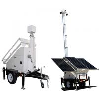 China Durable Solar Camera Trailer Mobile Solar Security Trailer With 3*400W Solar Panels on sale