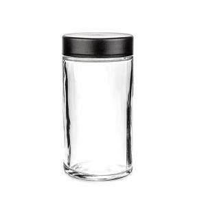 China Transparent White Glass Cosmetic Jars Flower 6 Oz Glass Jars With Lids Smooth Round supplier