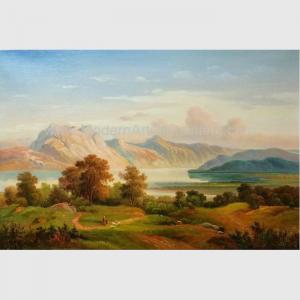 China Mountain Landscape Painting, Fall Original Oil Landscape Paintings For Interior Design supplier