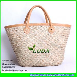 LUDA willow weave straw basket bag women's seaweed straw bag
